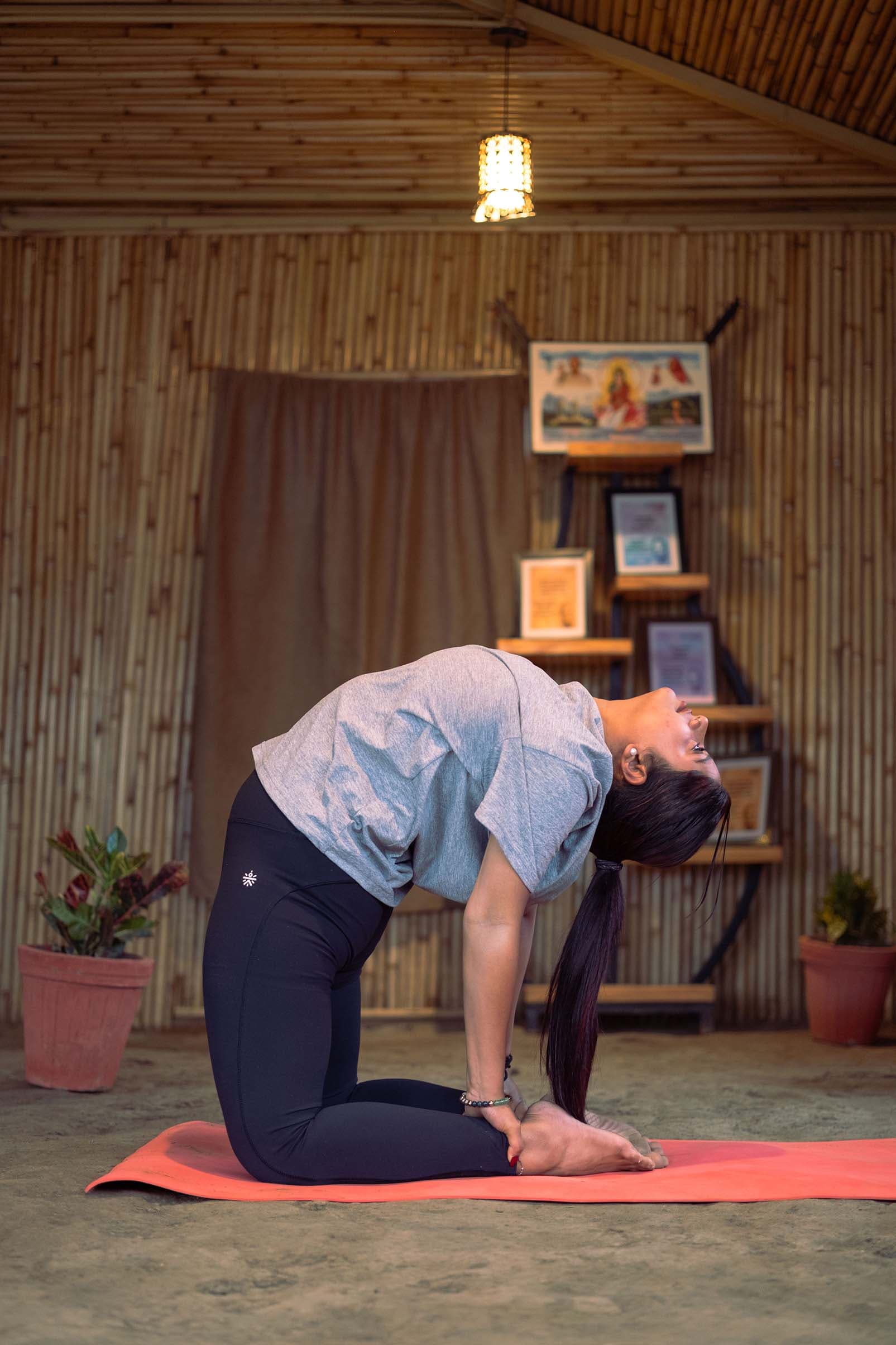 Ushmaya resort exterior with Himalayan backdrop